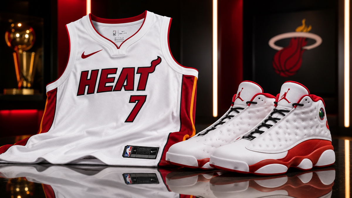 Air Jordan 13 History of Flight: Miami Heat Giannis Antetokounmpo Jersey Match