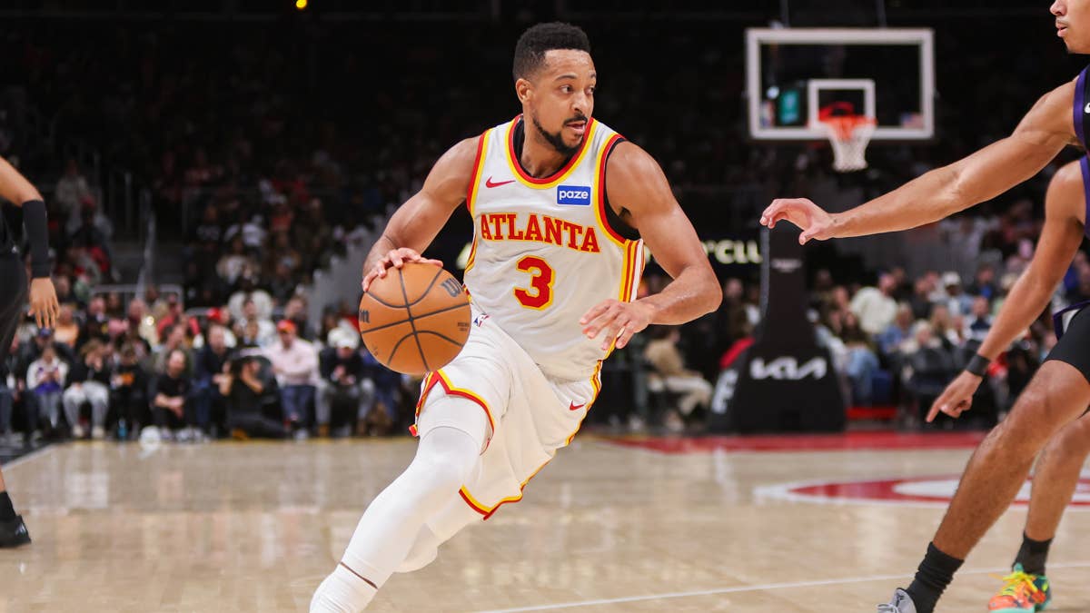CJ McCollum Reacts to Missed Free Throws After Hawks’ Game 2 Win Over Knicks