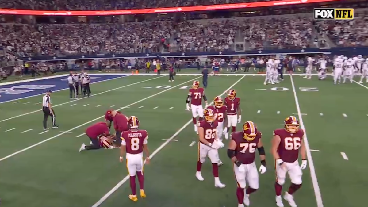 Commanders Offensive Line Had 'Terrible' Reaction To Jayden Daniels' Injury Sunday