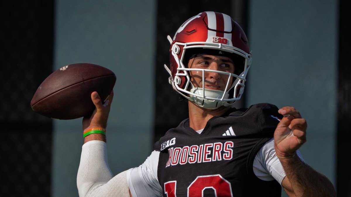 Indiana QB Josh Hoover Stays in Game After Taking Brutal Hit to Face