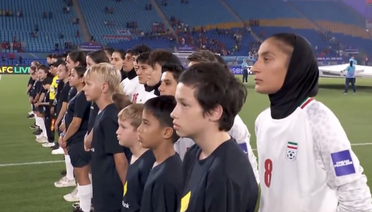 Video Of Iran's Women's Soccer Team Reacting To National Anthem Makes Headlines