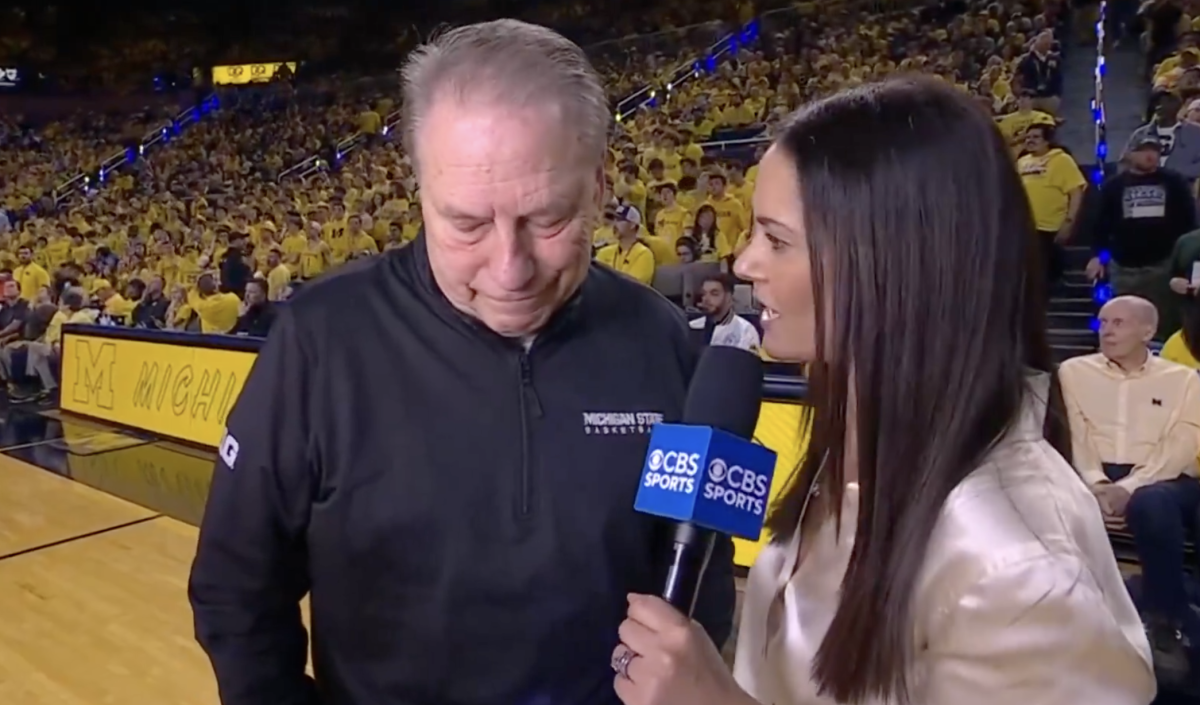Tom Izzo Blasted For Sideline Interview With CBS's Tracy Wolfson