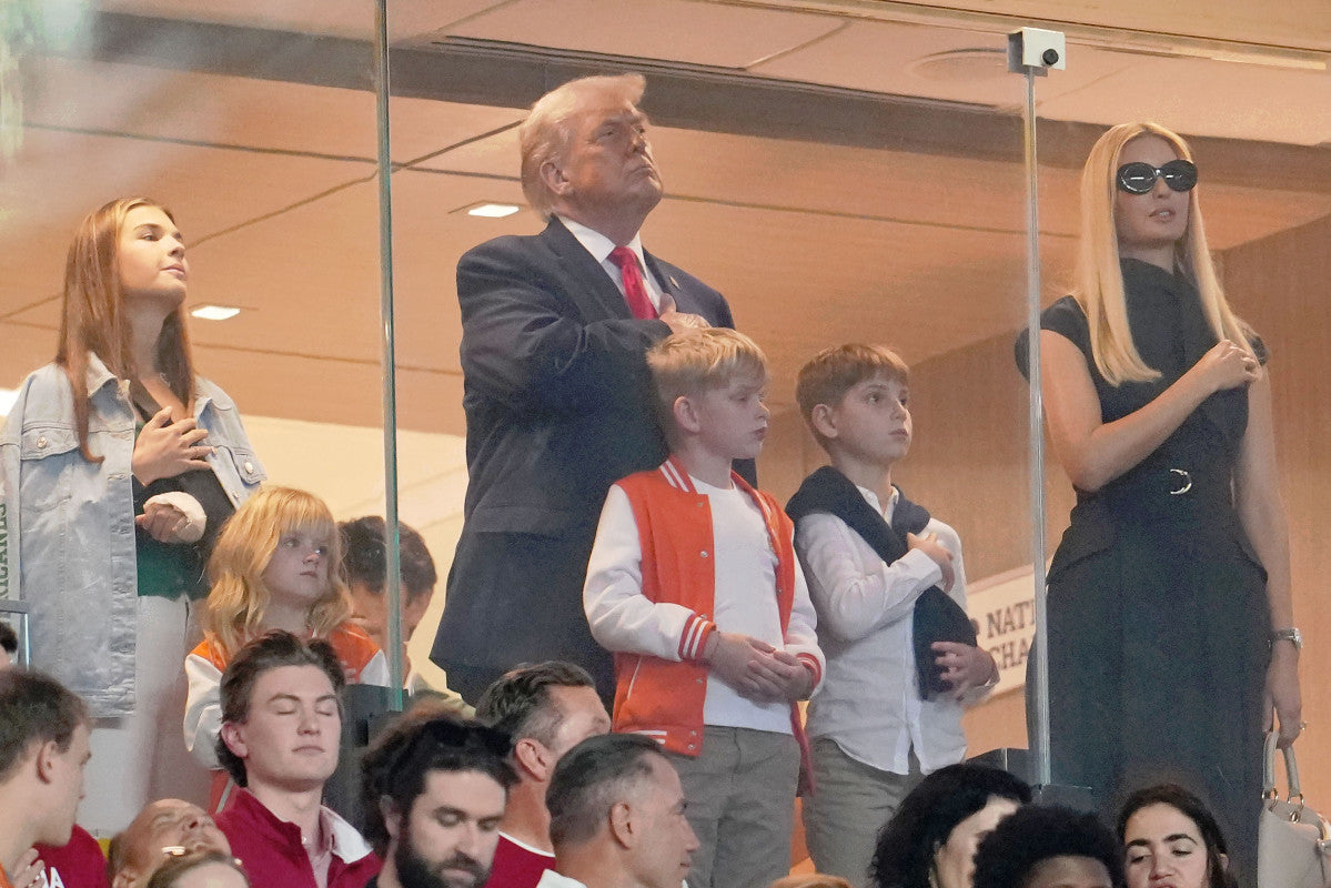 National Title Crowd Makes Opinion On President Trump Very Clear