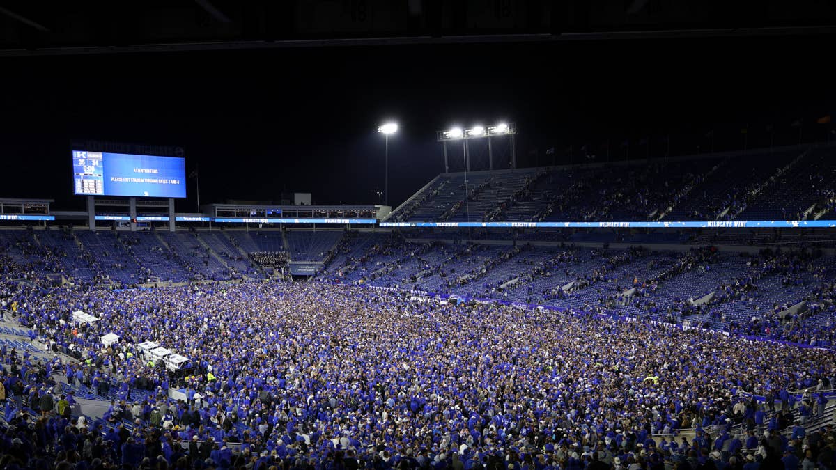 Kentucky's Field Storm After Upset Win vs. LSU Comes at $500,000 Cost