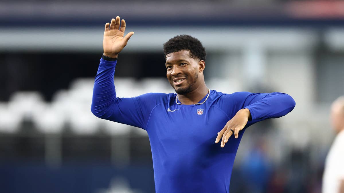 Jameis Winston, Cam Skattebo Steal Show Before Giants-Dolphins Game