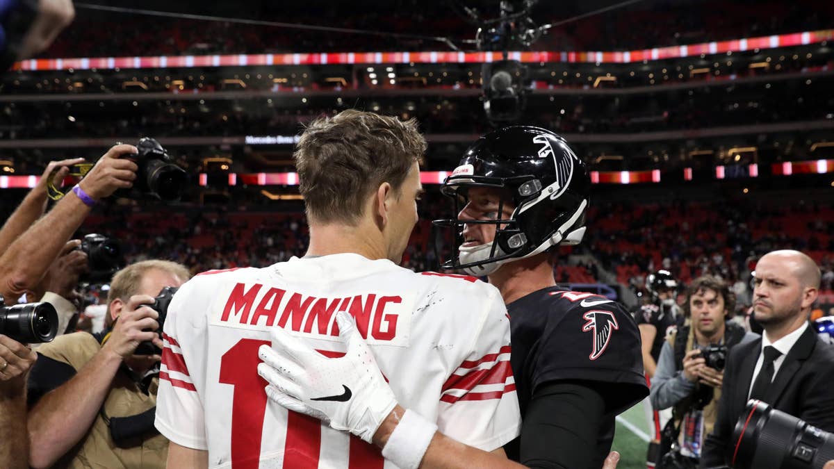 NFL Legend Eli Manning Has Priceless Response to Matt Ryan Comparison