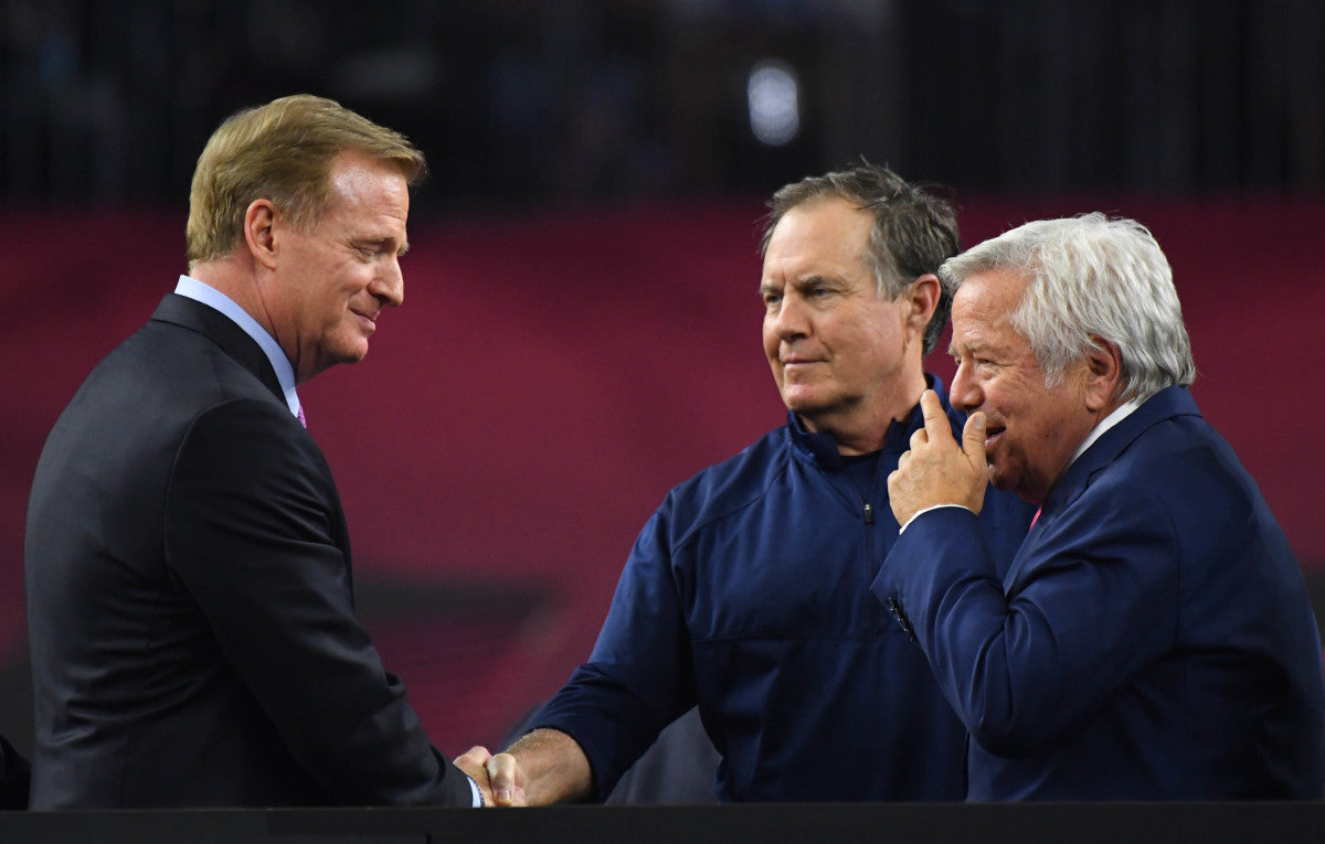 NFL Commissioner Reacts to Bill Belichick, Robert Kraft’s Hall of Fame Snubs
