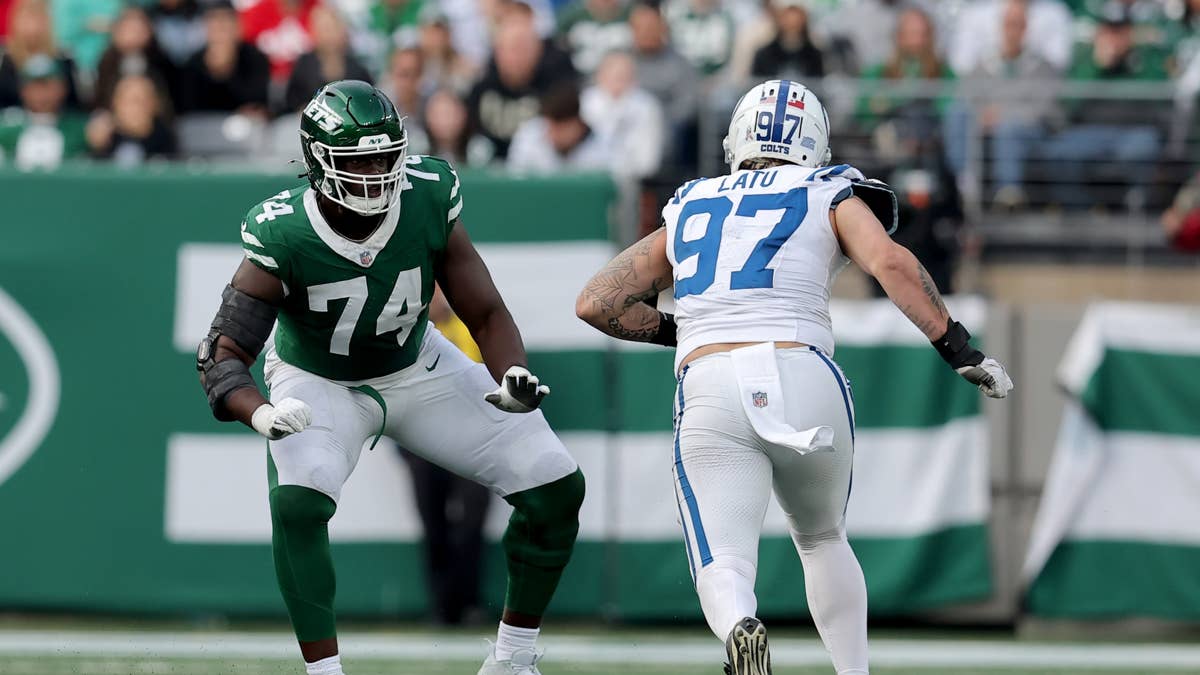 New York Jets Tackle Olu Fashanu Named a Player of the Week by PFF