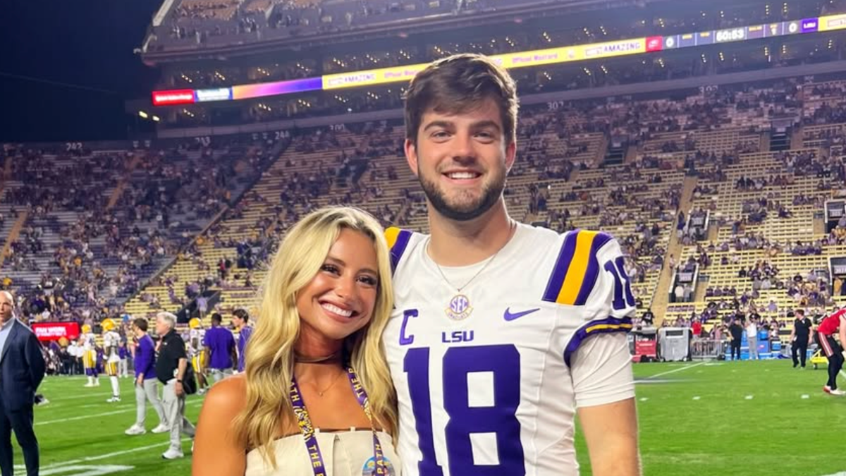Garrett Nussmeier's Fiancee Had Great Reaction To His NFL Draft Fall
