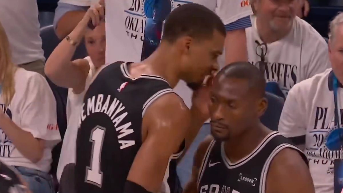Victor Wembanyama Caught Whispering Something To His Teammates In Game 5