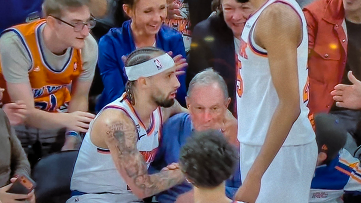 Mike Bloomberg Reacts To Viral Sideline Moment With Knicks' Jose Alvarado