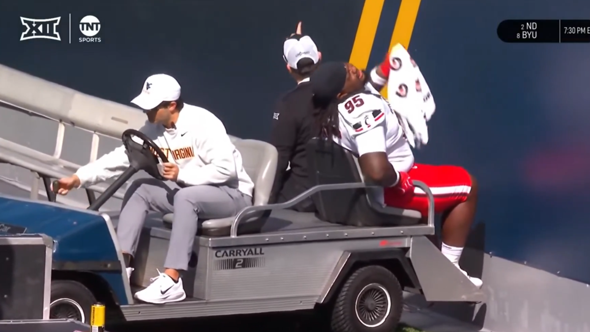 Injury Cart Accidentally Slams Cincinnati Football Player Josh Hough Into Wall