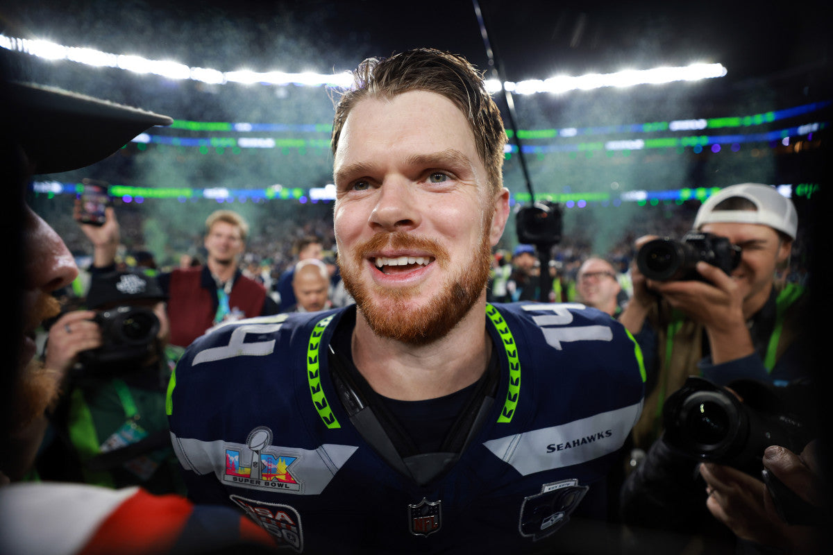 Sam Darnold's Post-Super Bowl Interaction With Kenneth Walker Draws Attention