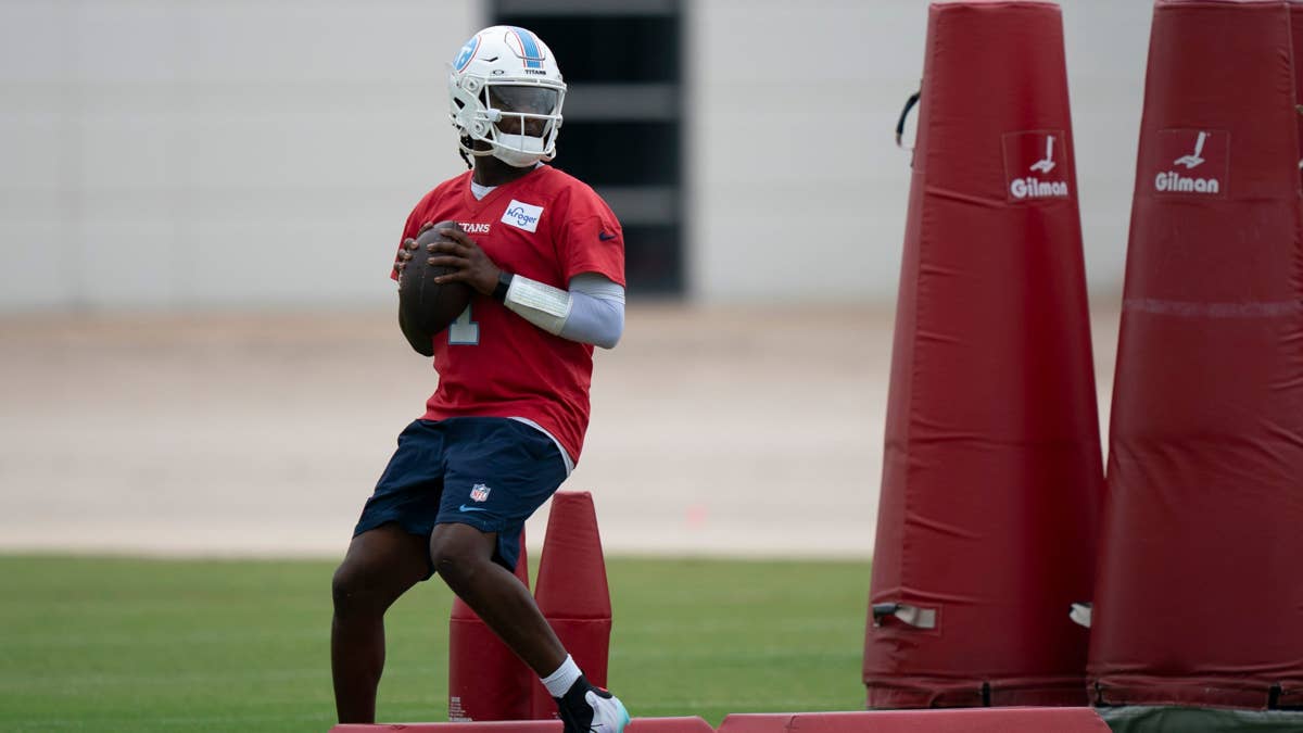 Positives and Negatives From Cam Ward's Two-Interception Practice, Titans First in Pads