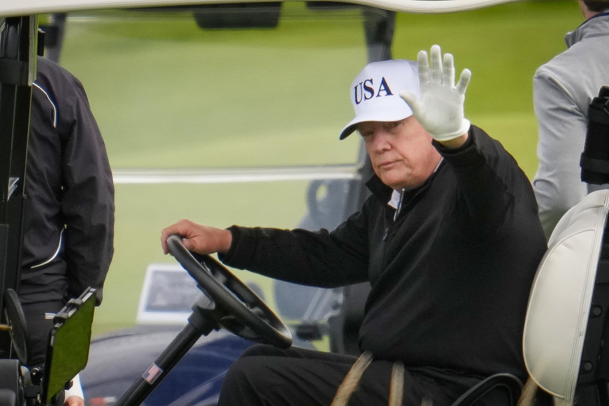 President Trump Played Golf With Two Legendary Football Coaches Sunday