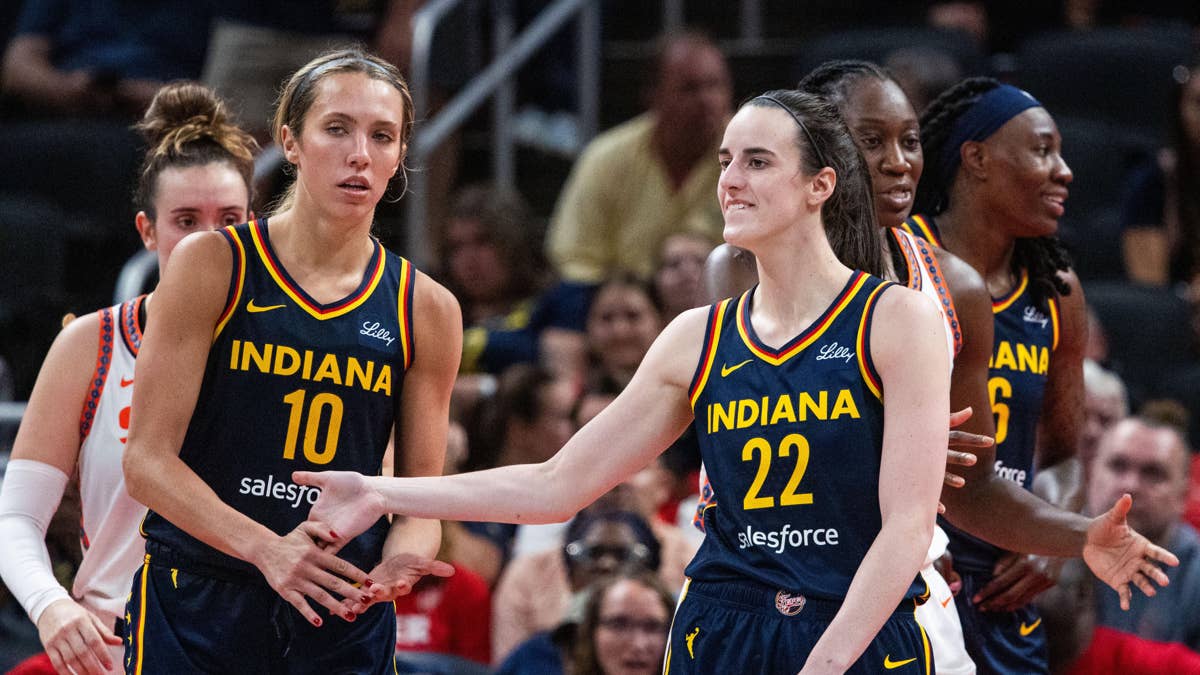 Perfect Angle of Caitlin Clark's Assist to Lexie Hull