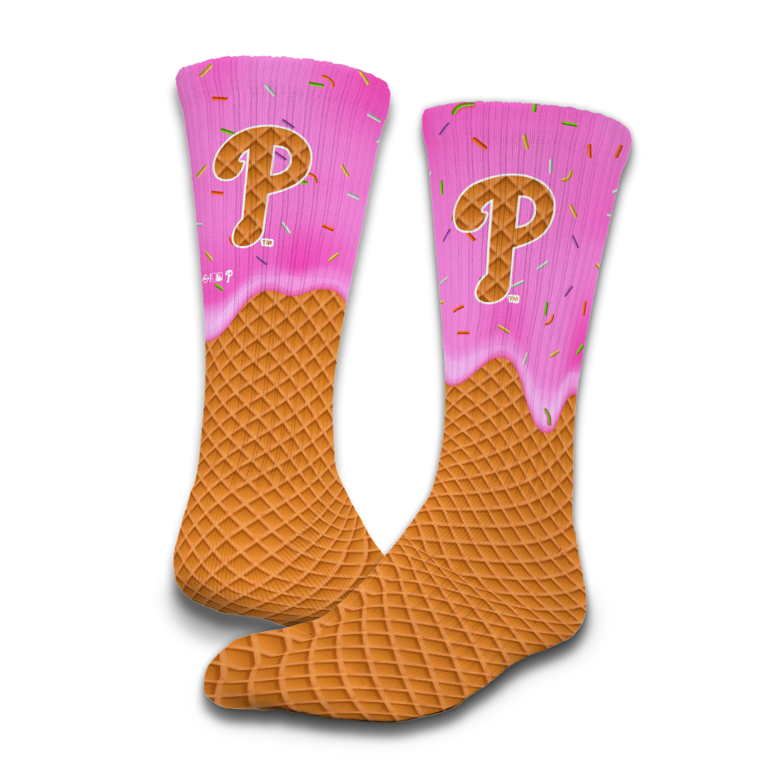 Philadelphia Phillies Ice Cream Drip Lifestyle Crew Socks