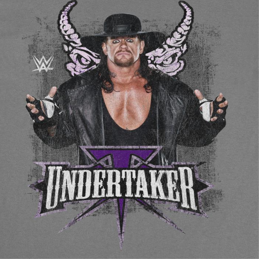 WWE Undertaker Horns Charcoal T-Shirt 2
