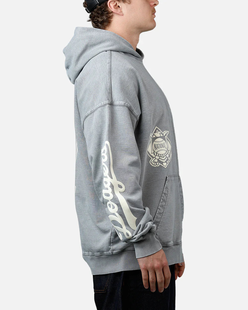 Pro Standard La Dodgers Street Team Hoodie - Washed Grey 5