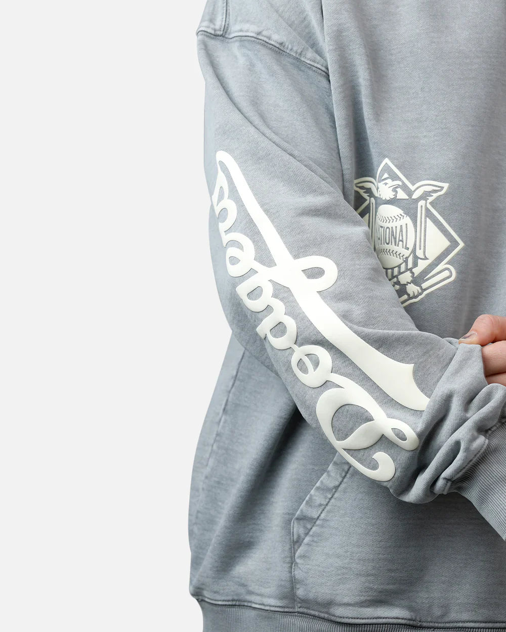 Pro Standard La Dodgers Street Team Hoodie - Washed Grey 4
