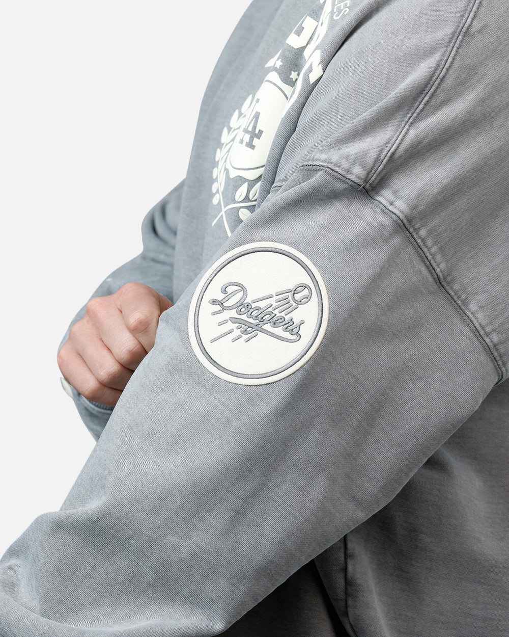 Pro Standard La Dodgers Street Team Hoodie - Washed Grey 3