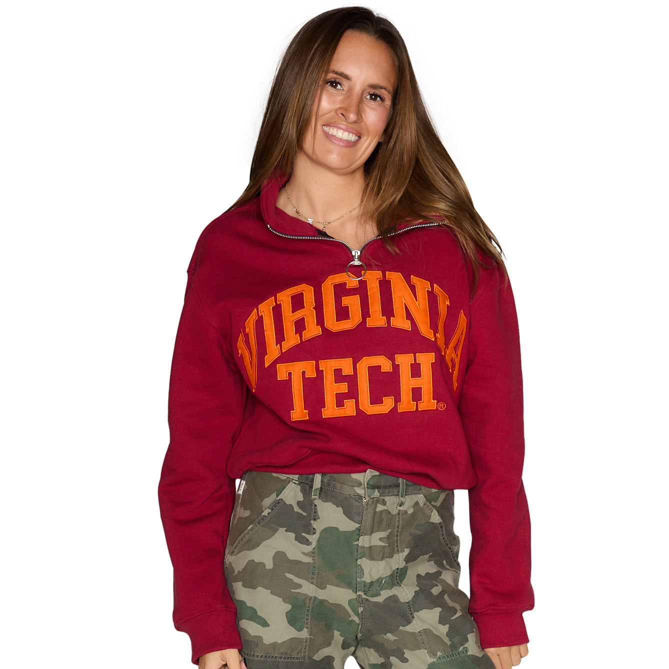 Virginia Tech Quarter Zip Sweatshirt | lojobands
