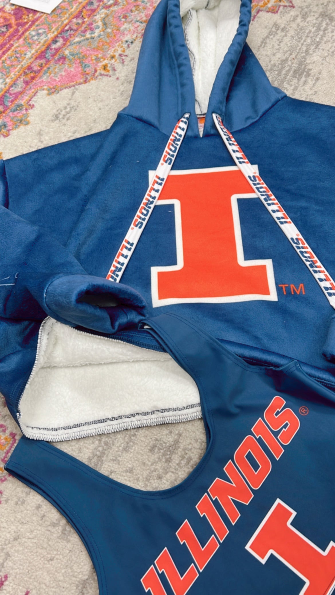 Illinois Fighting Illini Varsity Furry Hoodie | lojobands 8
