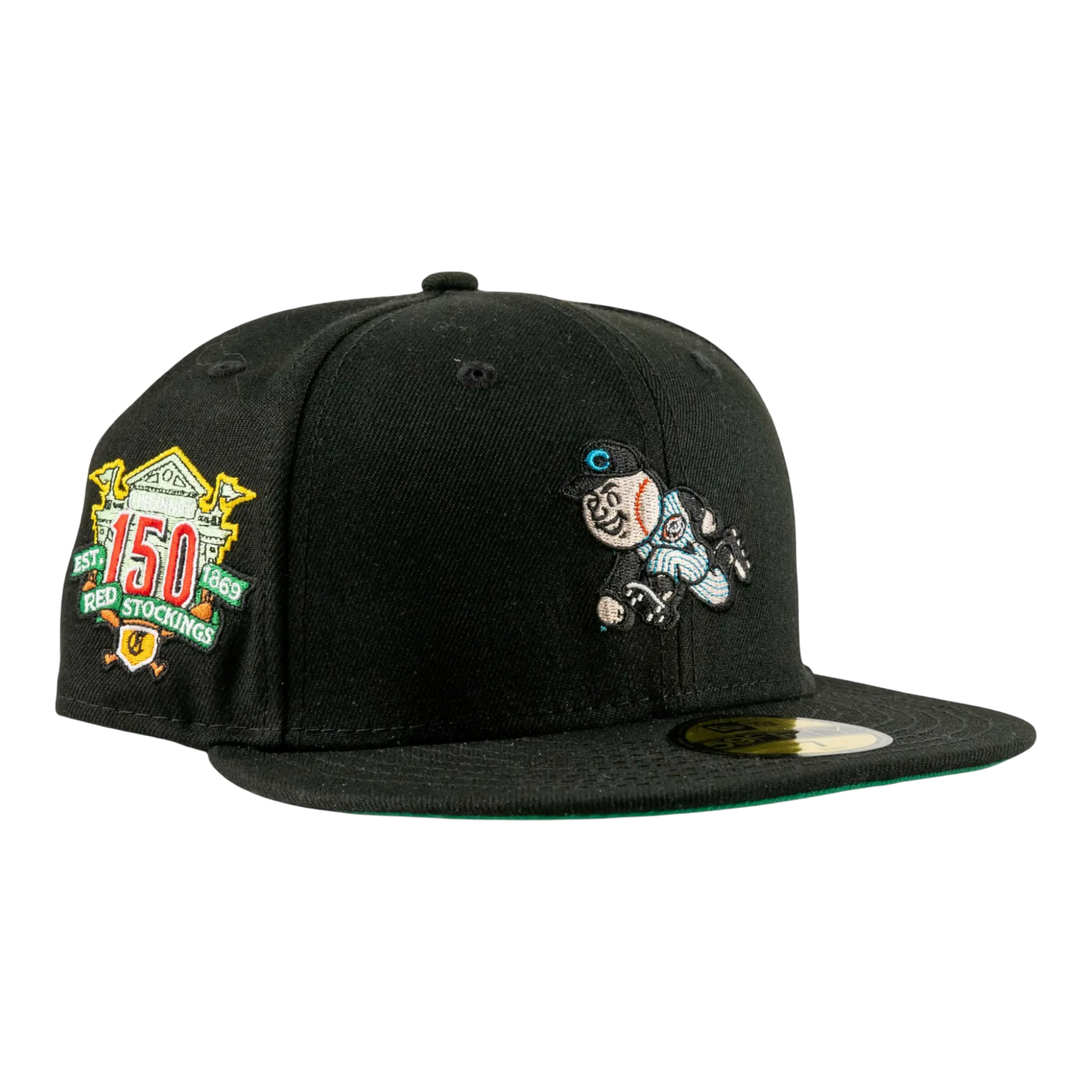 New Era 59Fifty Cincinnati Reds 150th Anniversary Family Nights Pack Men Fitted Hat Black 1