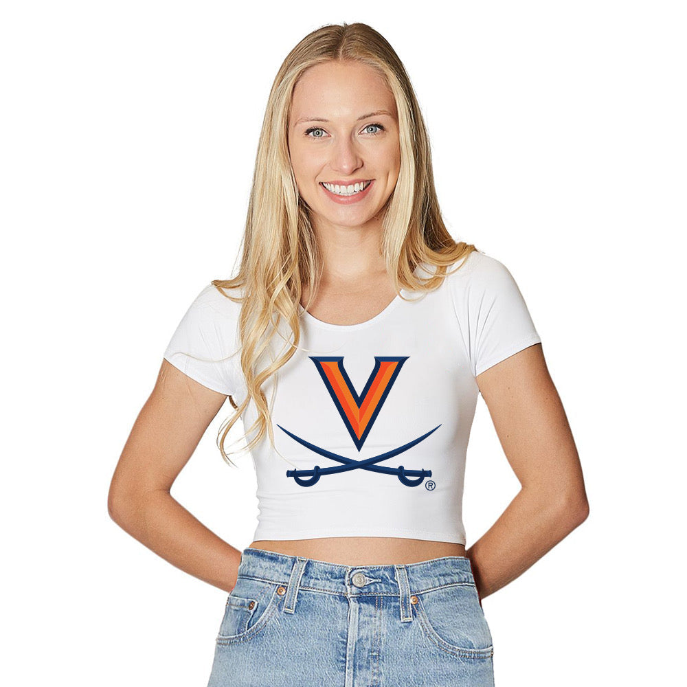 Virginia Cavaliers White Babydoll Tee | lojobands 4