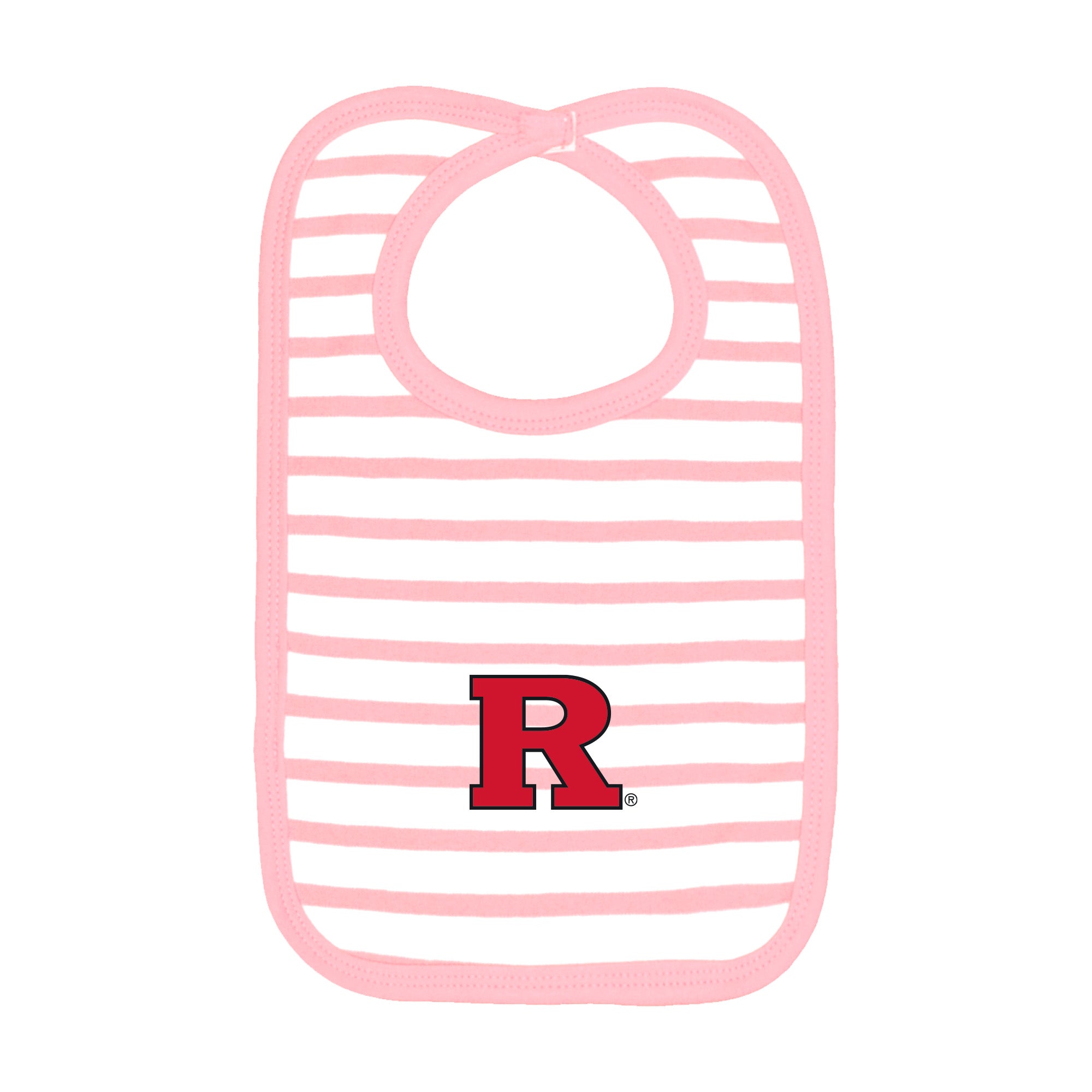 Rutgers Infant Stripe Knit Bib | Two Feet Ahead