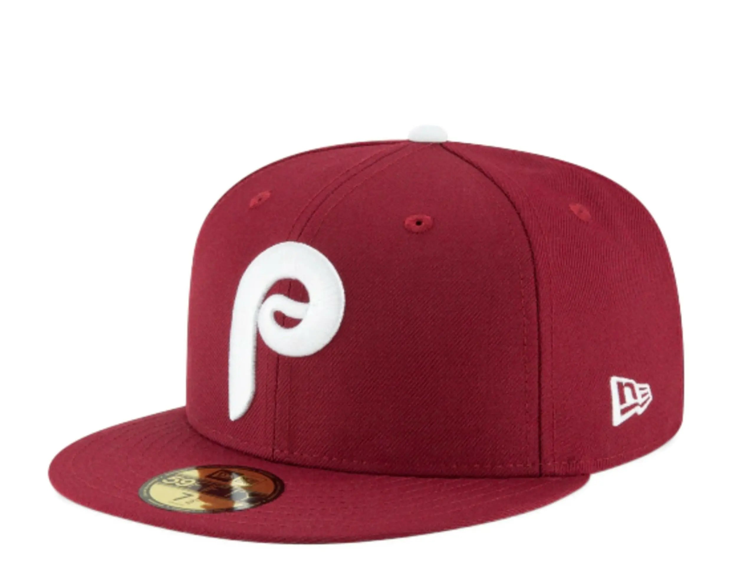 New Era 59Fifty Philadelphia Phillies 1970 Cooperstown Men Fitted Hat Plum Burgundy 1