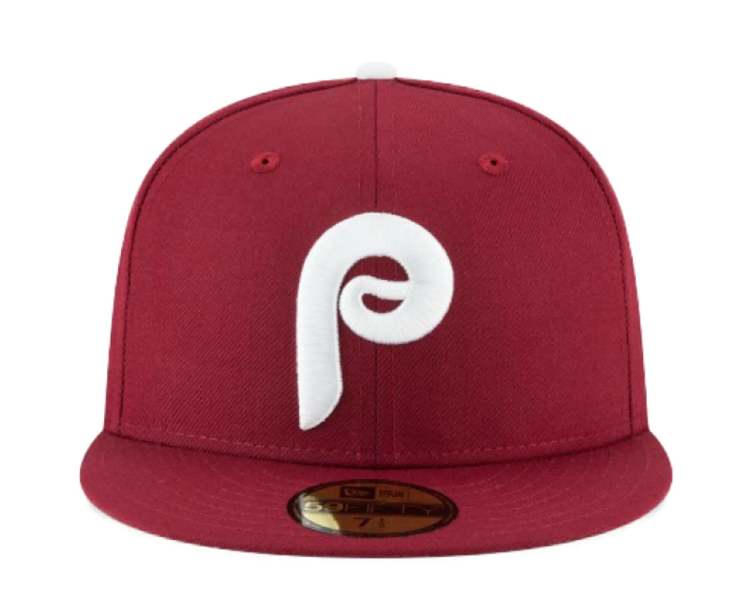 New Era 59Fifty Philadelphia Phillies 1970 Cooperstown Men Fitted Hat Plum Burgundy 2