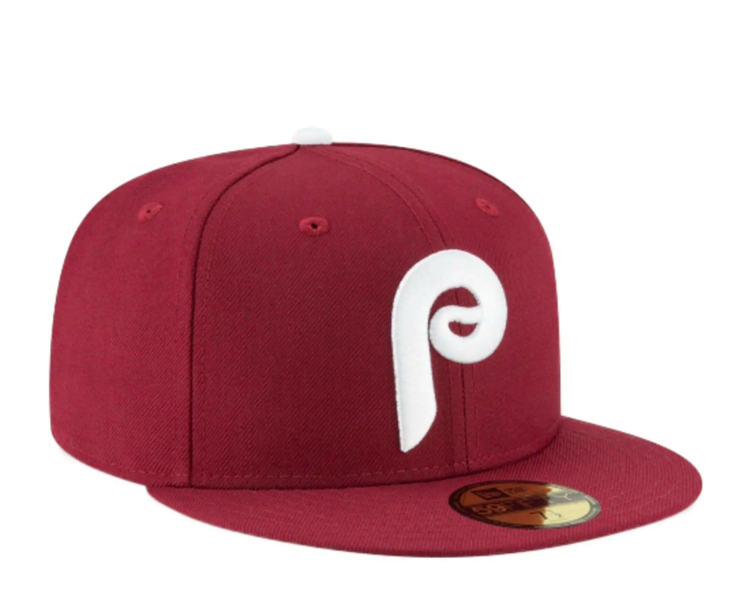 New Era 59Fifty Philadelphia Phillies 1970 Cooperstown Men Fitted Hat Plum Burgundy 3
