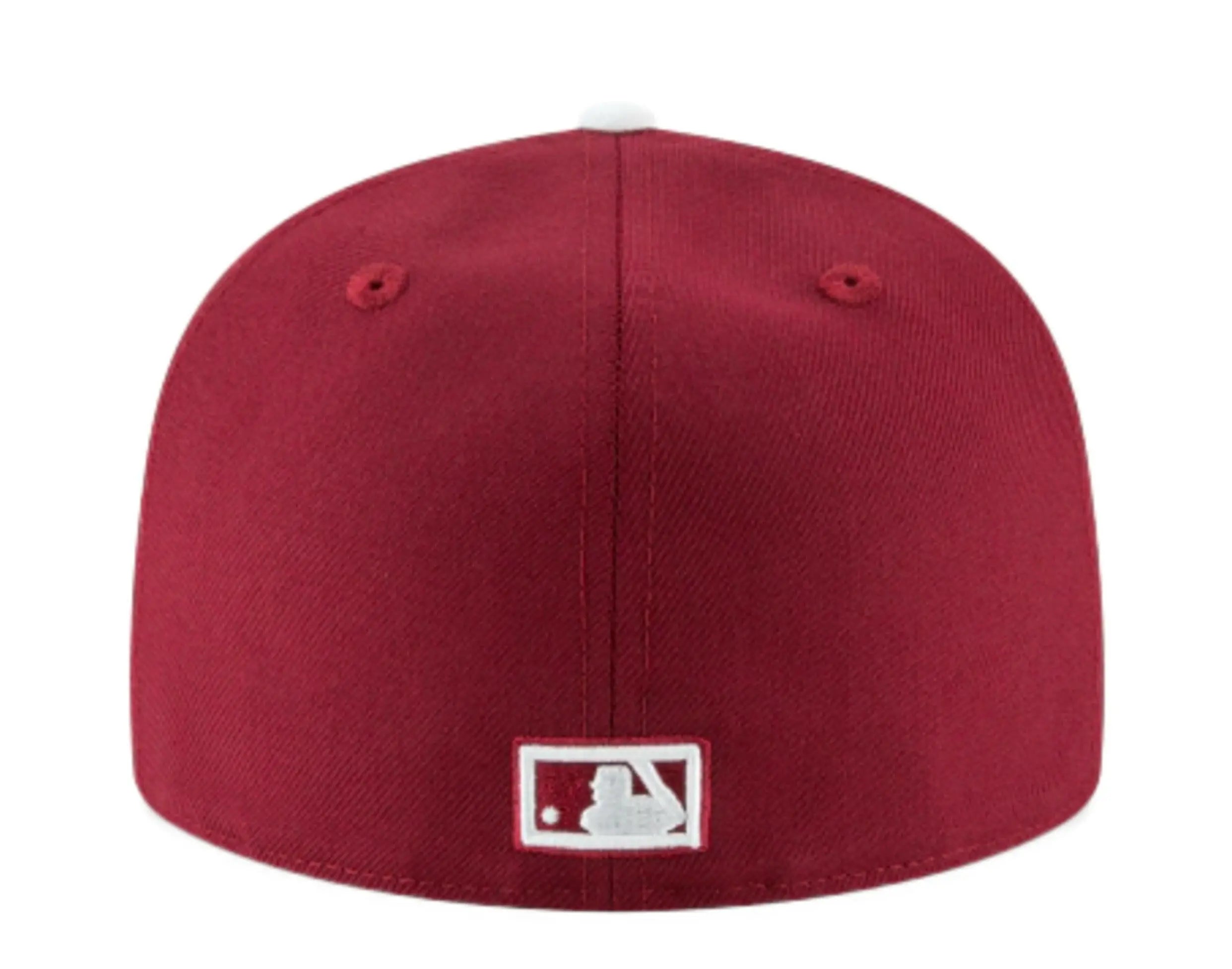 New Era 59Fifty Philadelphia Phillies 1970 Cooperstown Men Fitted Hat Plum Burgundy 6
