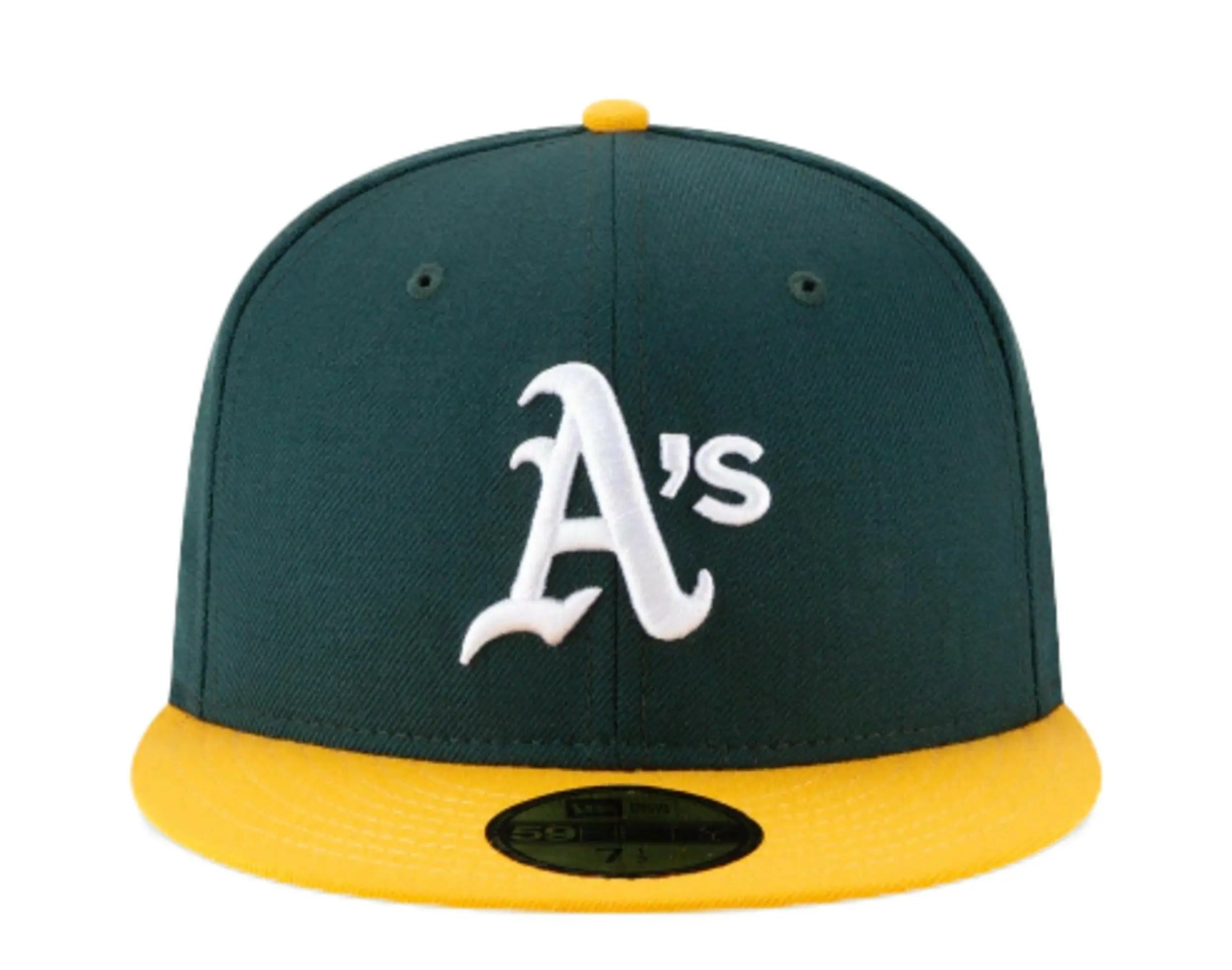 New Era 59Fifty Oakland Athletics 1989 World Series Men Fitted Hat Green/Yellow 2