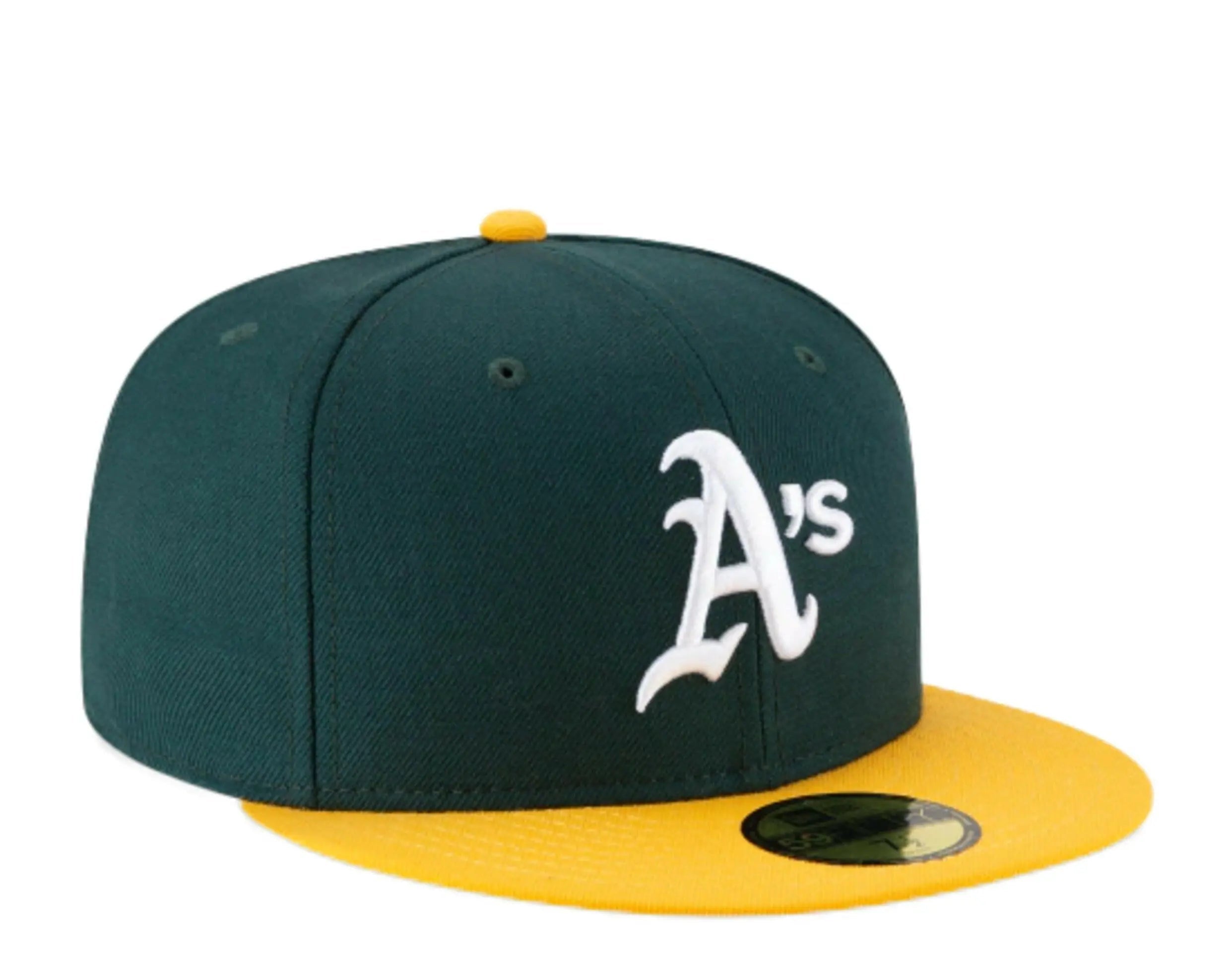 New Era 59Fifty Oakland Athletics 1989 World Series Men Fitted Hat Green/Yellow 3