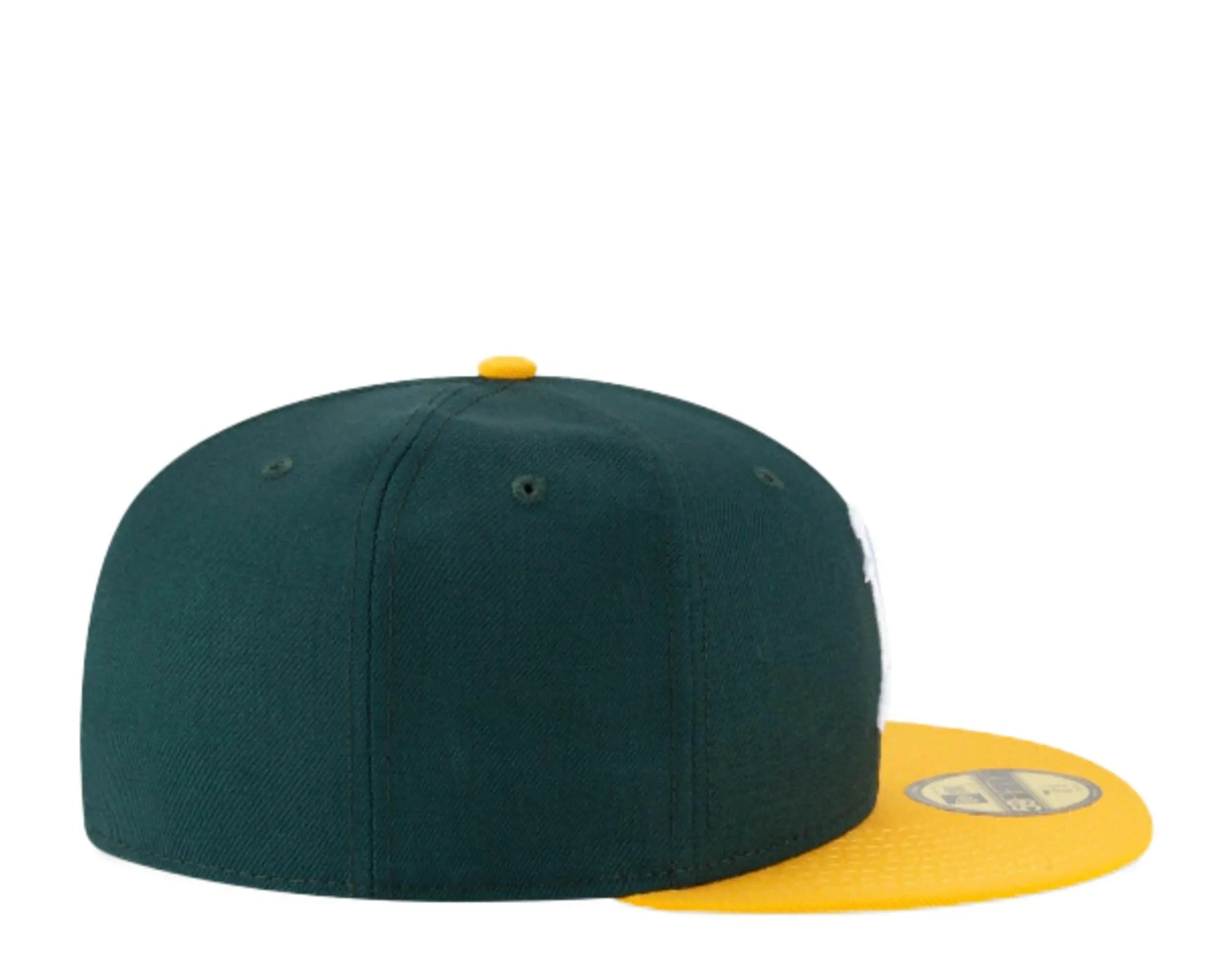 New Era 59Fifty Oakland Athletics 1989 World Series Men Fitted Hat Green/Yellow 5