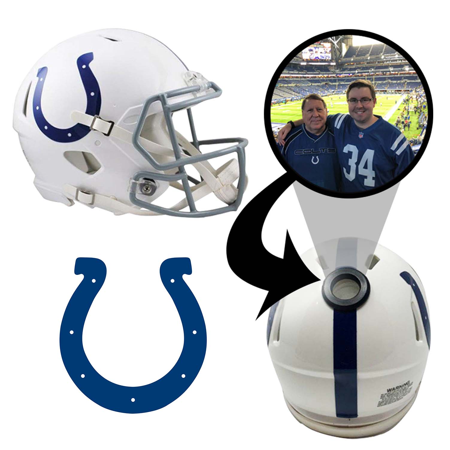 Indianapolis Colts NFL Mini Helmet - Picture Inside 1