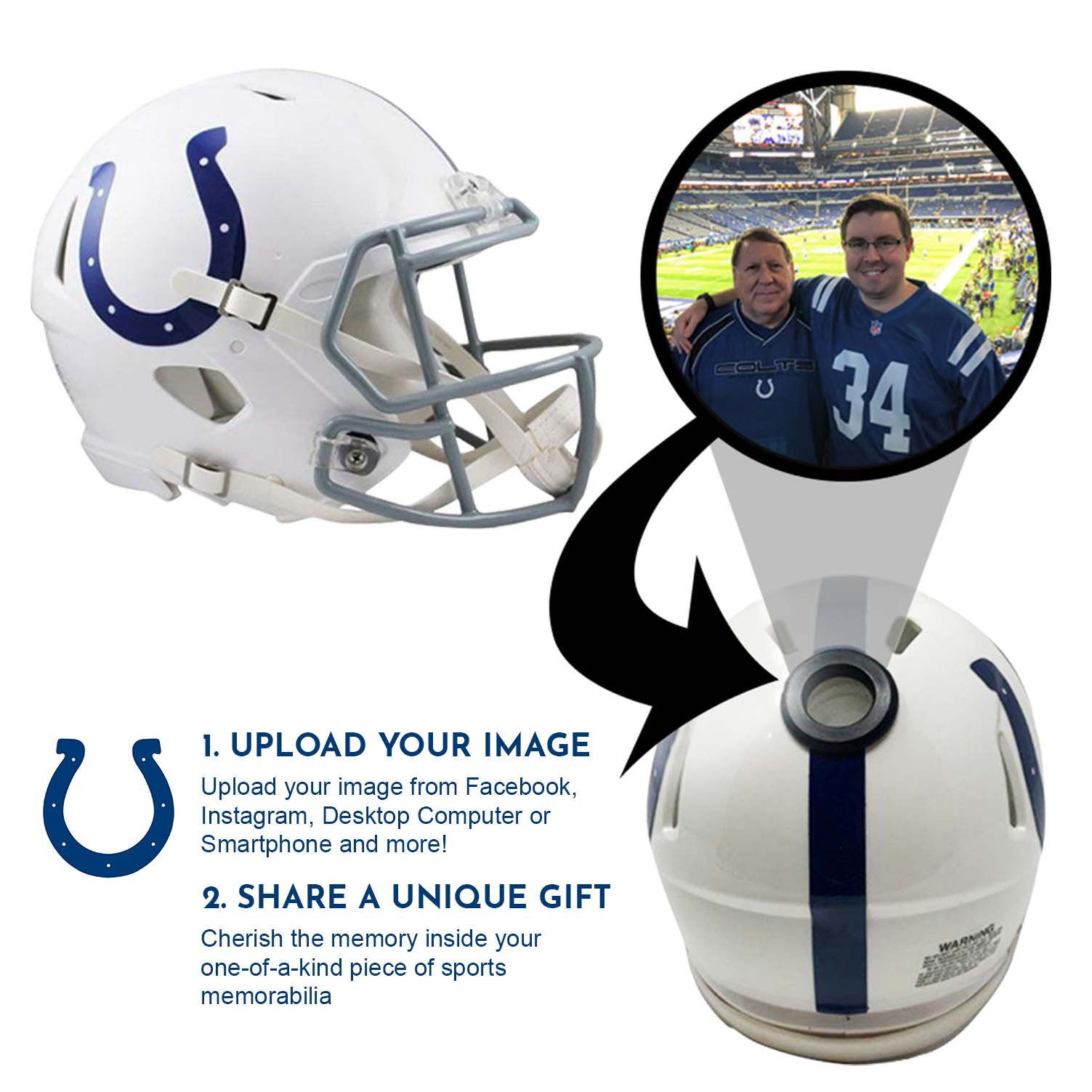 Indianapolis Colts NFL Mini Helmet - Picture Inside 2