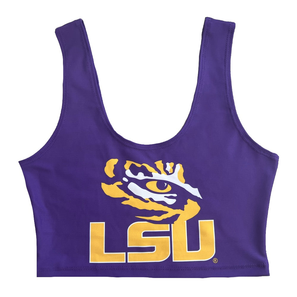 LSU Purple Crop Tank Top 5
