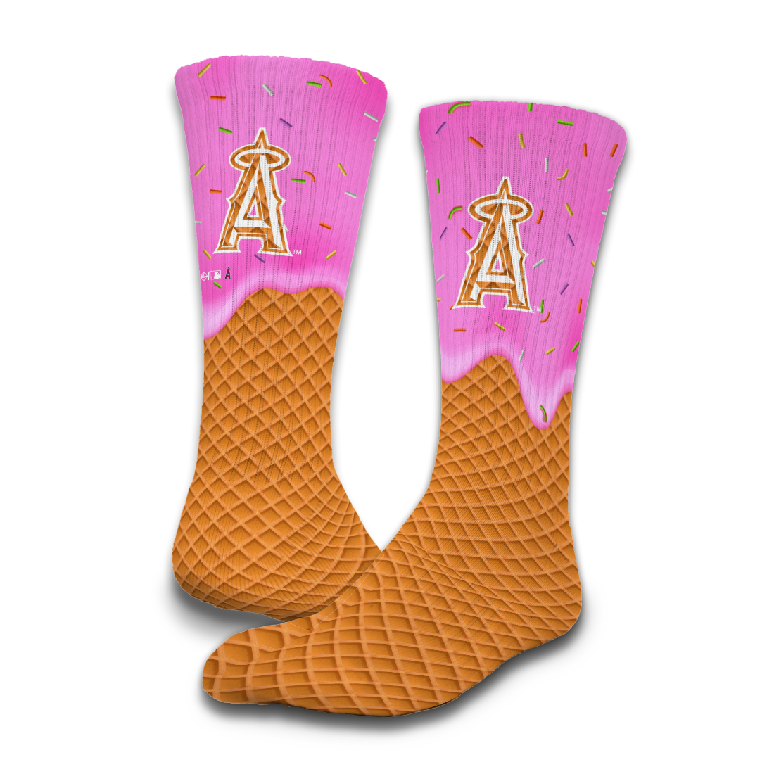 Los Angeles Angels Ice Cream Drip 2-Pack Lifestyle Crew Socks