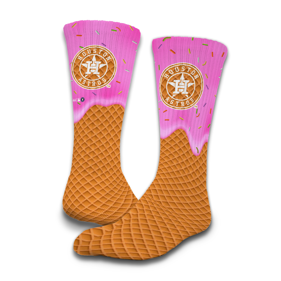 Houston Astros Ice Cream Drip 2-Pack Lifestyle Crew Socks 2