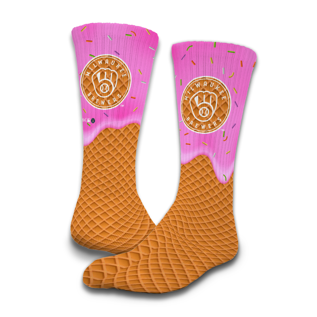 Milwaukee Brewers Ice Cream Drip 2-Pack Lifestyle Crew Socks 2