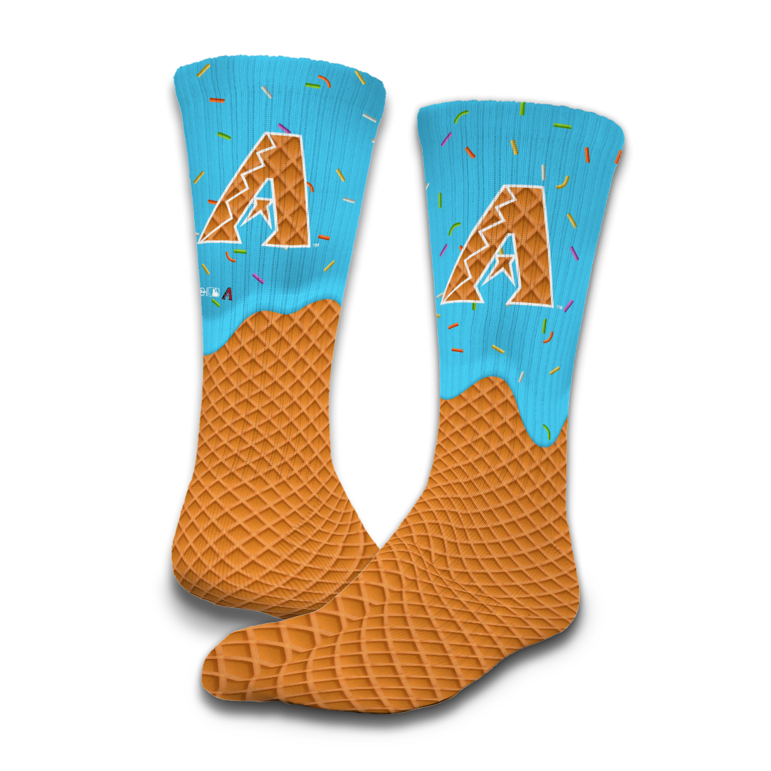 Arizona Diamondbacks Ice Cream Drip 2-Pack Lifestyle Crew Socks 3