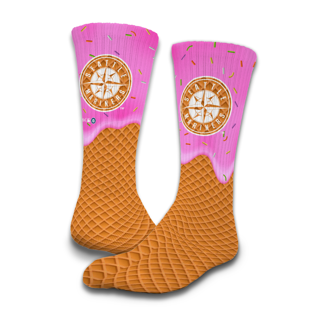 Seattle Mariners Ice Cream Drip 2-Pack Lifestyle Crew Socks 2