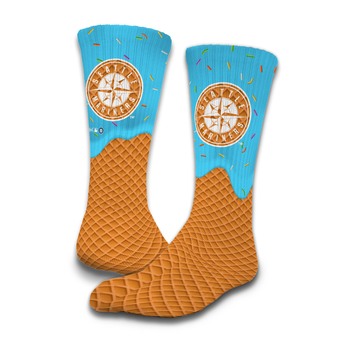 Seattle Mariners Ice Cream Drip 2-Pack Lifestyle Crew Socks 3