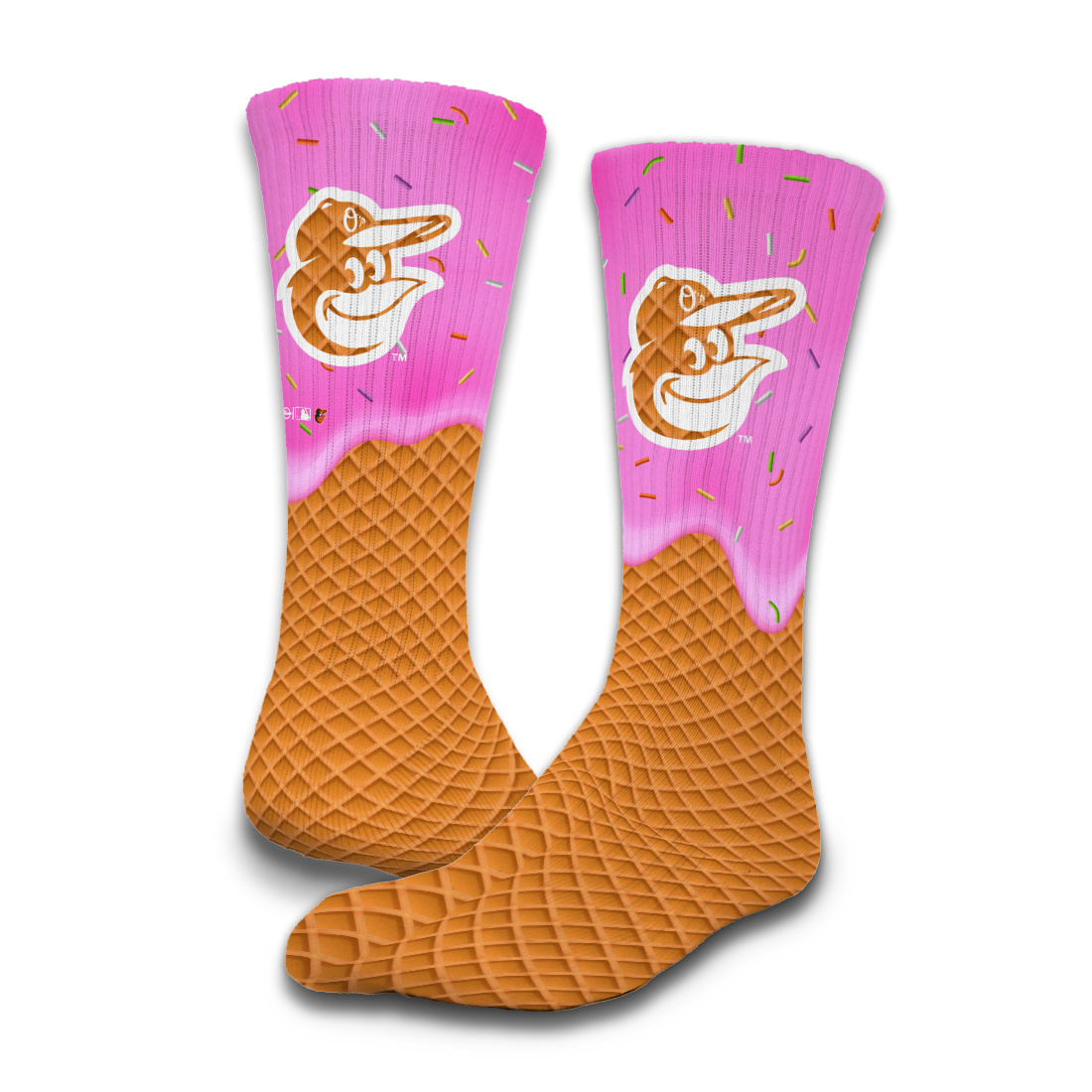 Baltimore Orioles Ice Cream Drip 2-Pack Lifestyle Crew Socks 2