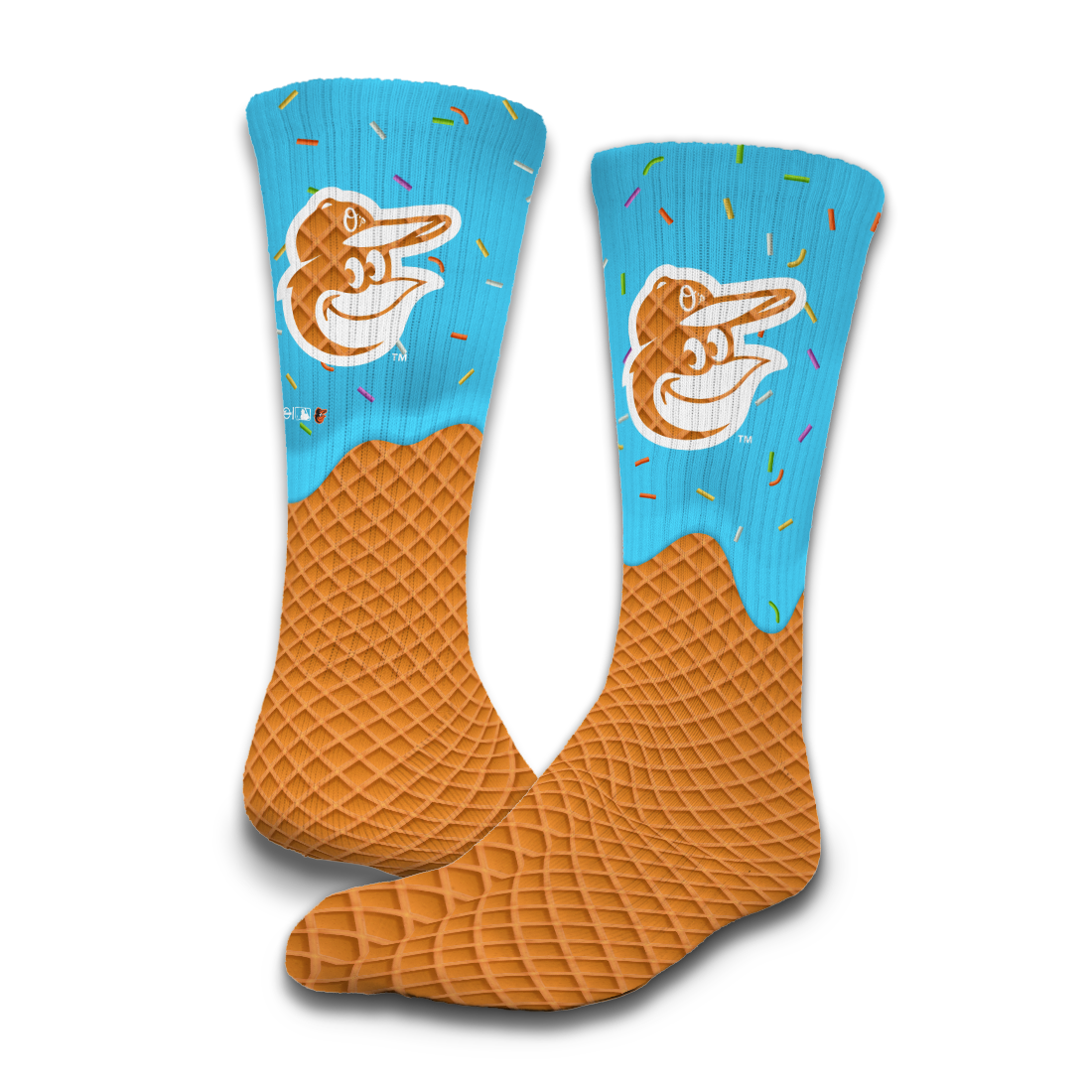 Baltimore Orioles Ice Cream Drip 2-Pack Lifestyle Crew Socks 3