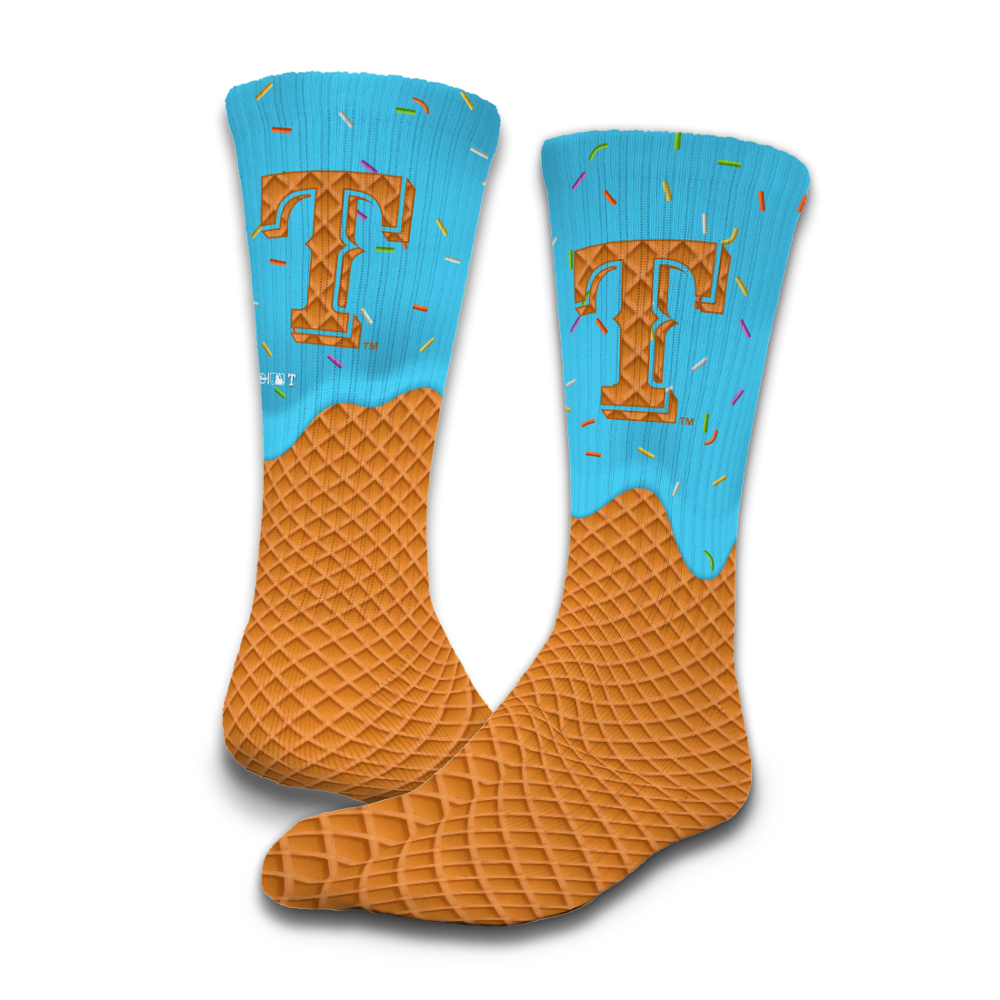 Texas Rangers Ice Cream Drip 2-Pack Lifestyle Crew Socks 3