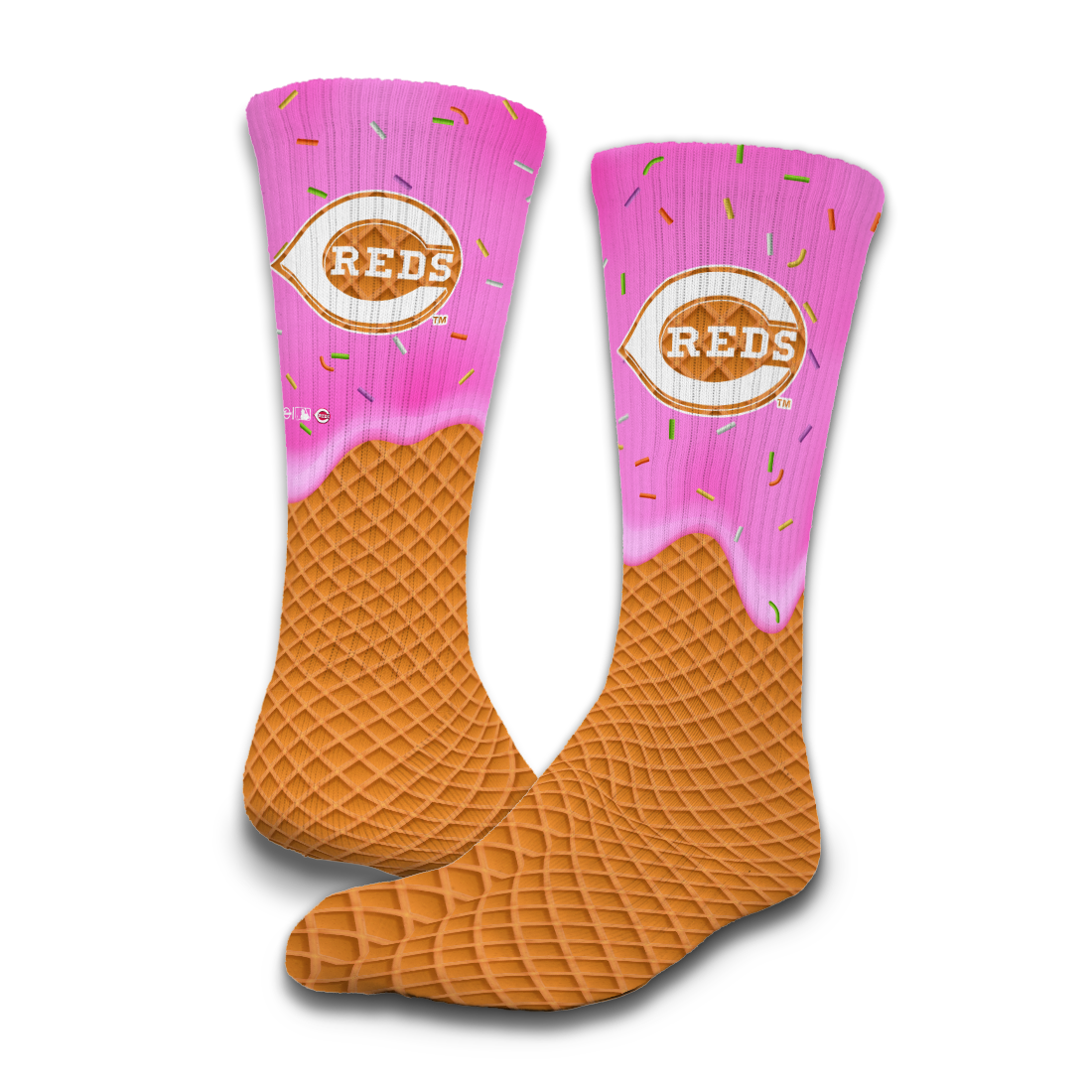 Cincinnati Reds Ice Cream Drip 2-Pack Lifestyle Crew Socks 2